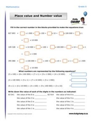 cover image of Grade 5 Maths: Place Value